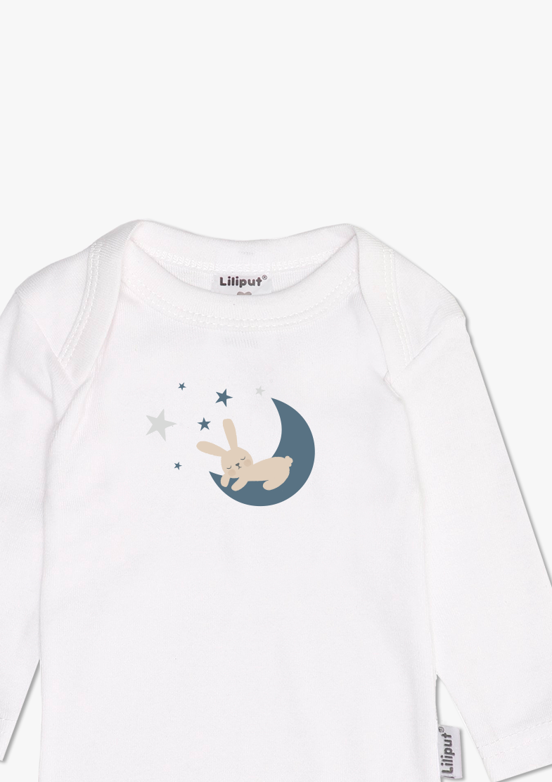 2er-Pack Langarm-Amineckbodys mit Hase und Mond