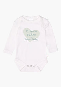 2er-Pack Langarm-Amineckbodys mit Superhero Daddy