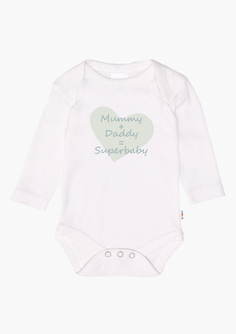 2er-Pack Langarm-Amineckbodys mit Superhero Daddy