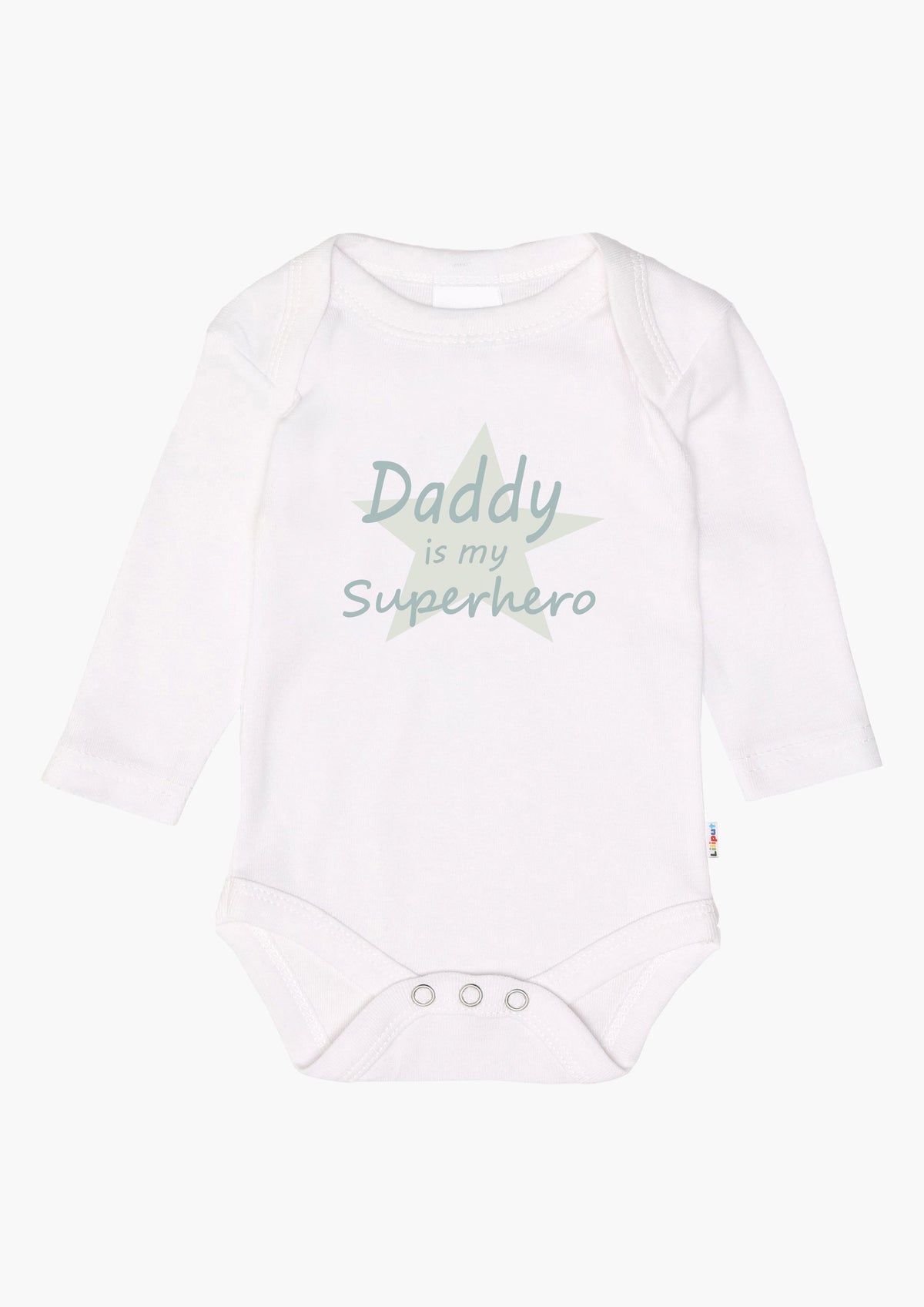 2er-Pack Langarm-Amineckbodys mit Superhero Daddy