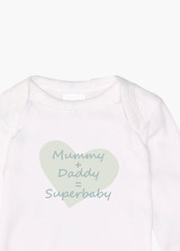 2er-Pack Langarm-Amineckbodys mit Superhero Daddy