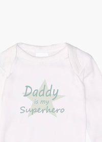 2er-Pack Langarm-Amineckbodys mit Superhero Daddy