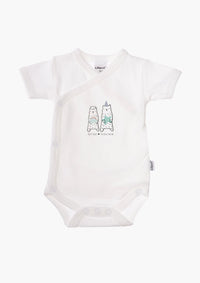 2er-Pack Kurzarm-Wickelbodys mit happy day