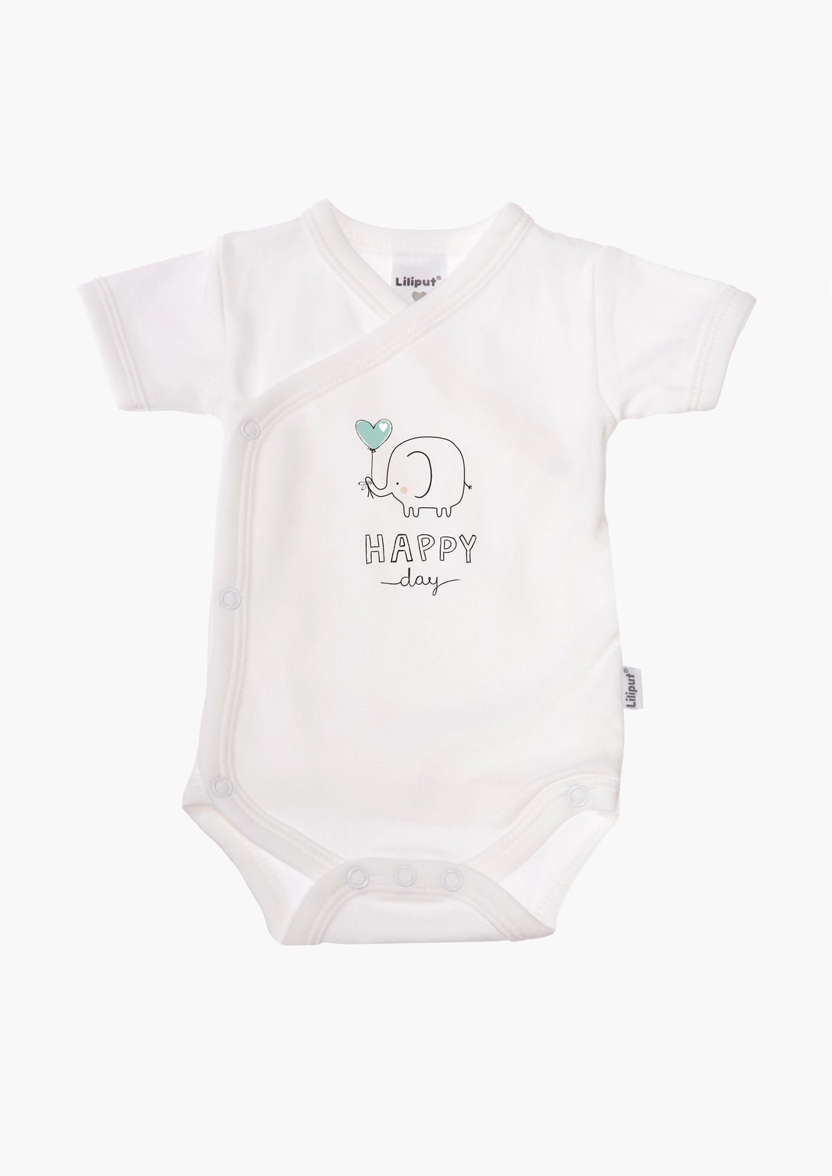 2er-Pack Kurzarm-Wickelbodys mit happy day