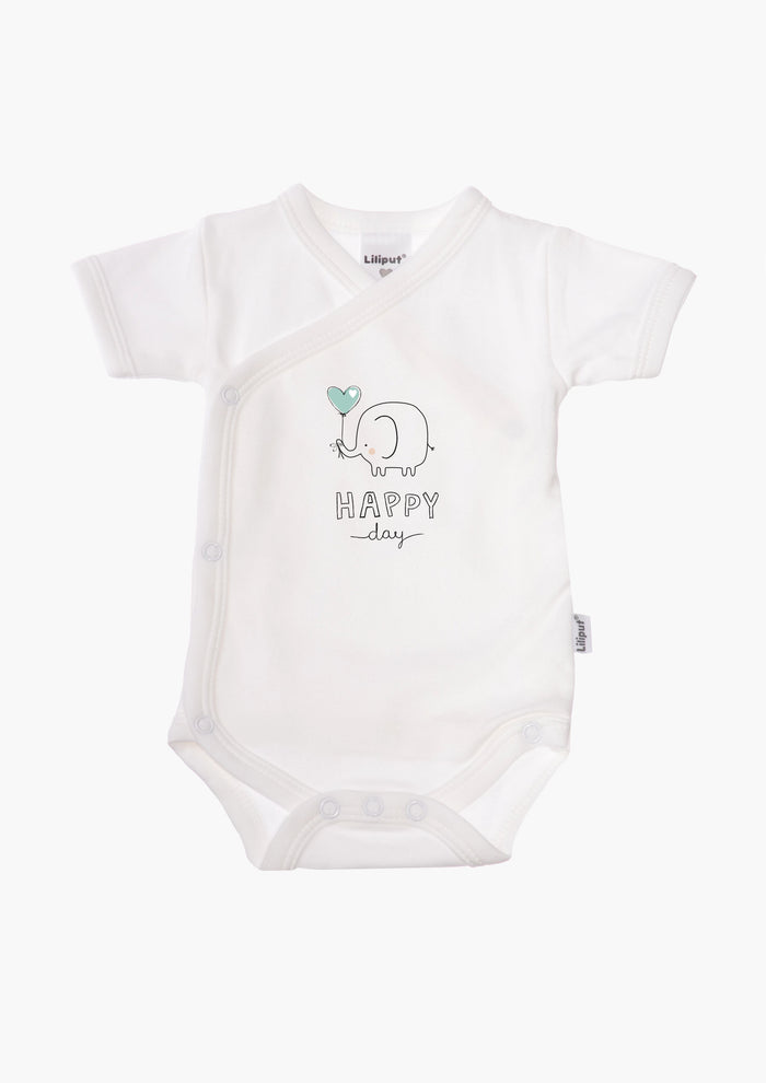 2er-Pack Kurzarm-Wickelbodys mit happy day