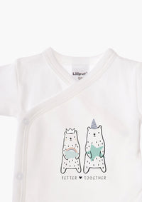 2er-Pack Kurzarm-Wickelbodys mit happy day