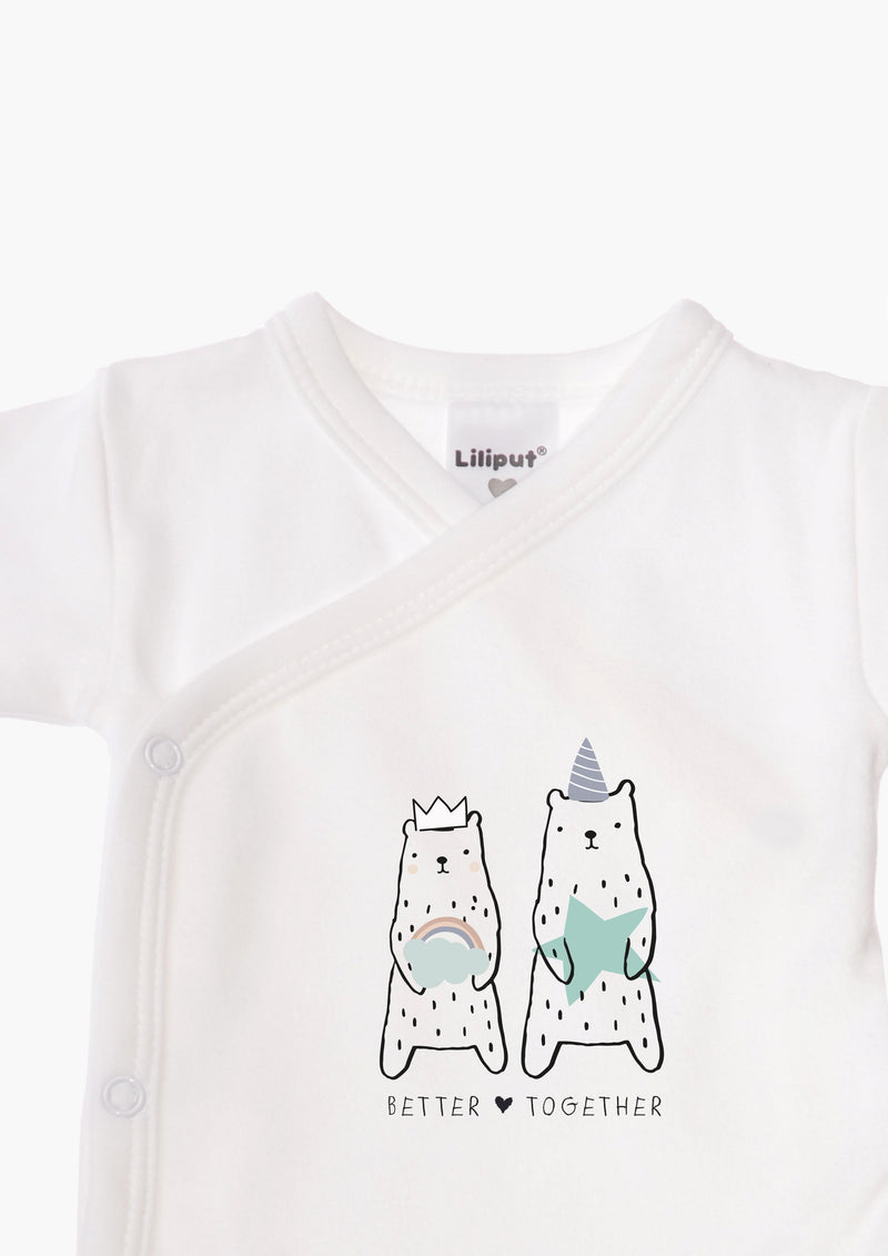 2er-Pack Kurzarm-Wickelbodys mit happy day