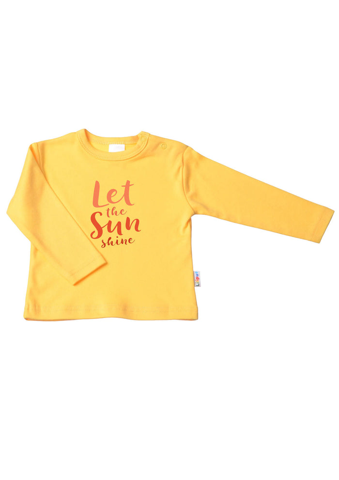 Langarmshirt in gelb mit let the sun shine
