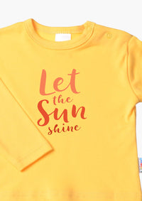 Langarmshirt in gelb mit let the sun shine