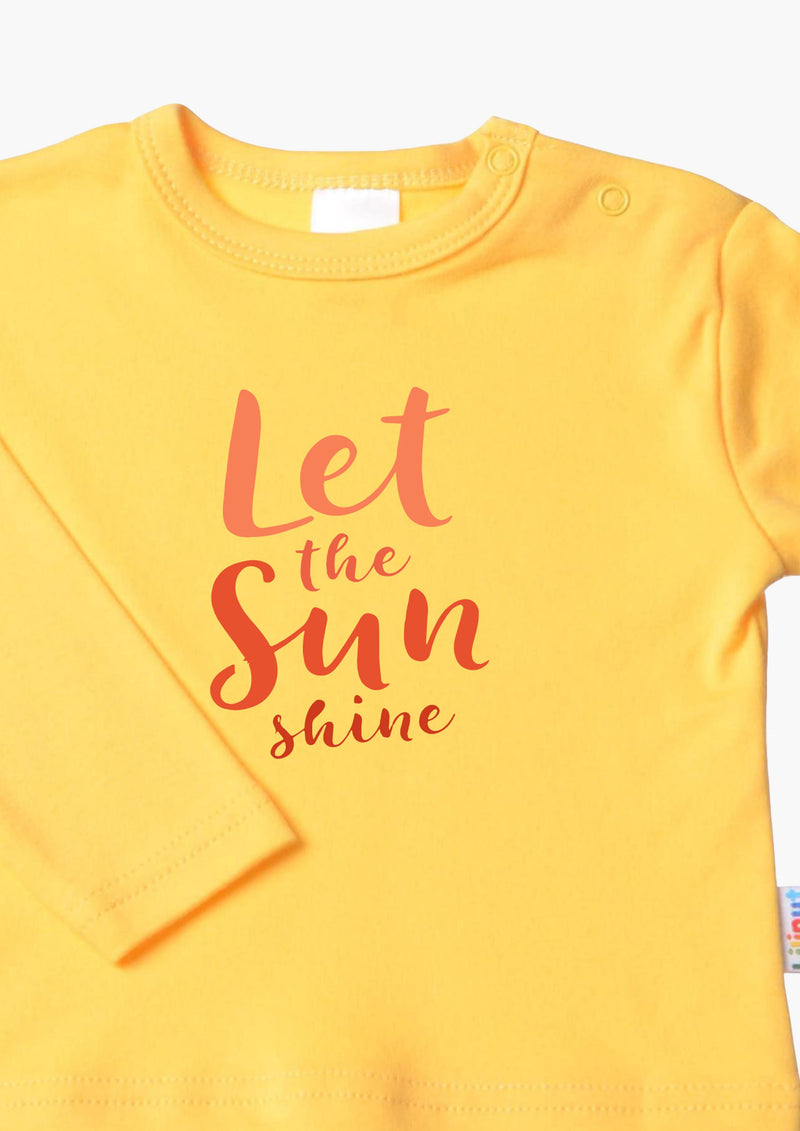Langarmshirt in gelb mit let the sun shine