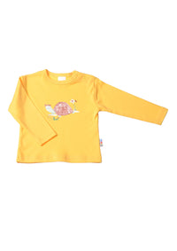 Langarmshirt in gelb mit Schildkröte