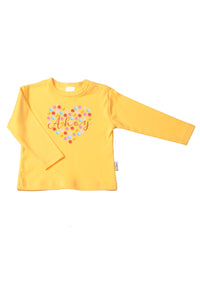 Langarmshirt in gelb mit Ahoy