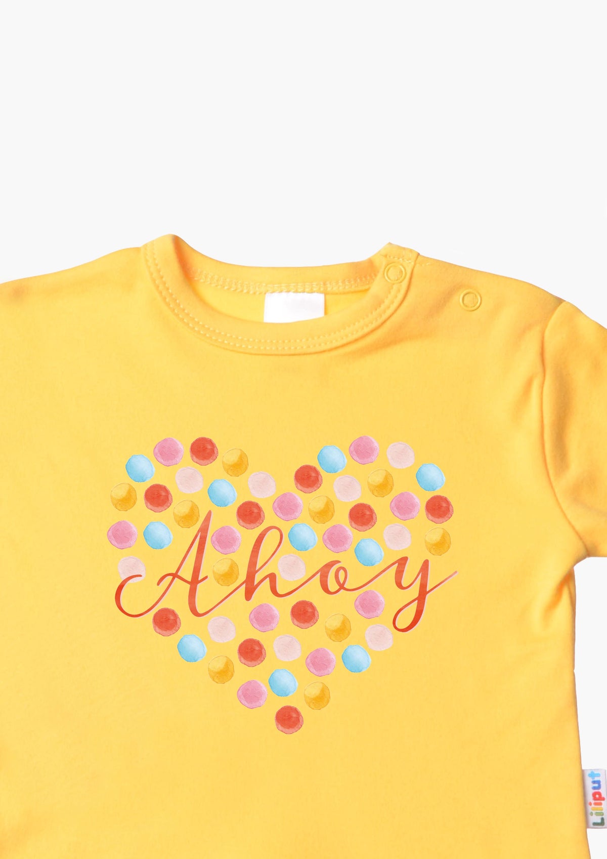 Langarmshirt in gelb mit Ahoy