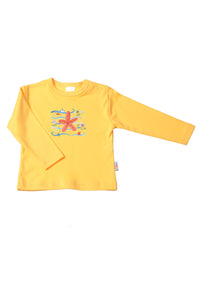 Langarmshirt in gelb mit Seestern