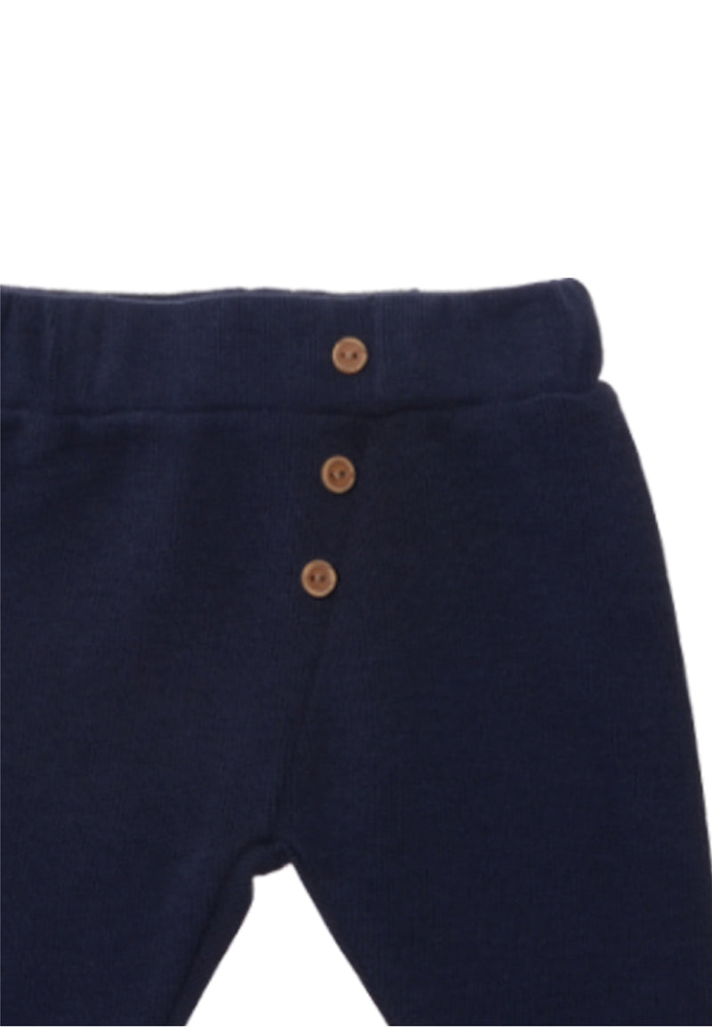 3-teiliges Rib-Strick-Set in Marine