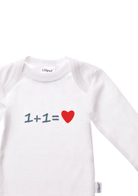 3-teiliges Set, Langarmbody mit Herz