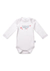 3-teiliges Set, Langarmbody mit "Mummy and Daddy love me"