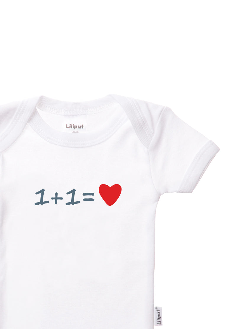 3-teiliges Set, Kurzarmbody mit Herz