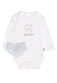 Set mit Langarm-Amineckbody und Halstuch