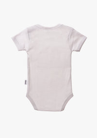 3er-Pack Kurzarmbodys in Rosa und Grau-gestreift
