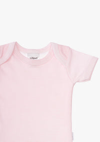 3er-Pack Kurzarmbodys in Rosa und Grau-gestreift