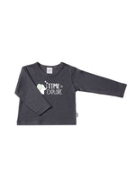 Langarmshirt aus Bio-Baumwolle anthrazit 