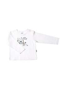Langarmshirt aus Bio-Baumwolle weiß - Coolest Band