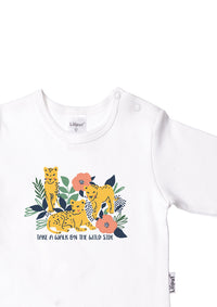Langarmshirt Bio-Baumwolle in weiß-Wild Side