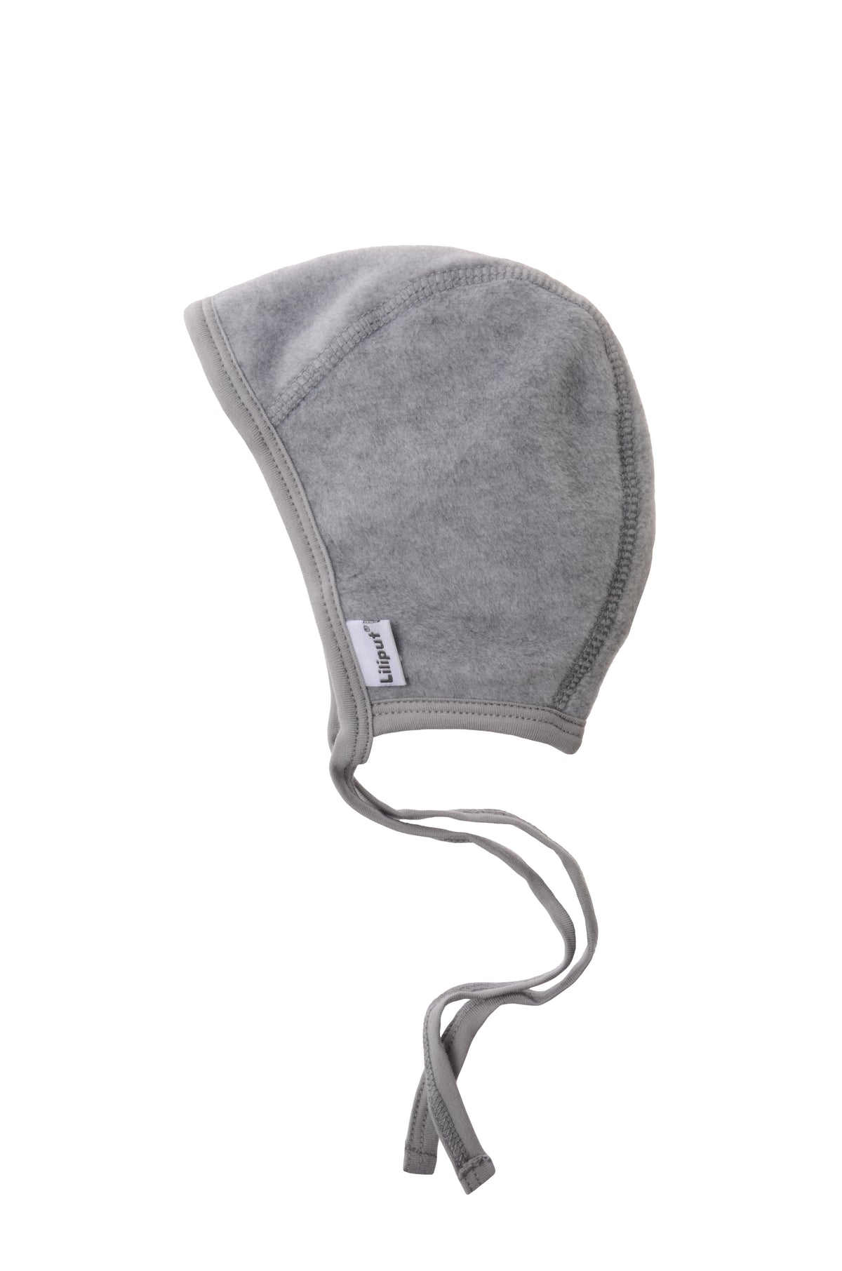Bindemütze aus Fleece in Grau