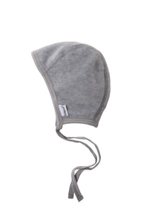 Bindemütze aus Fleece in Grau