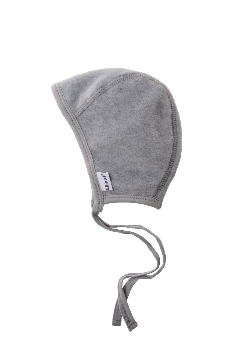 Bindemütze aus Fleece in Grau