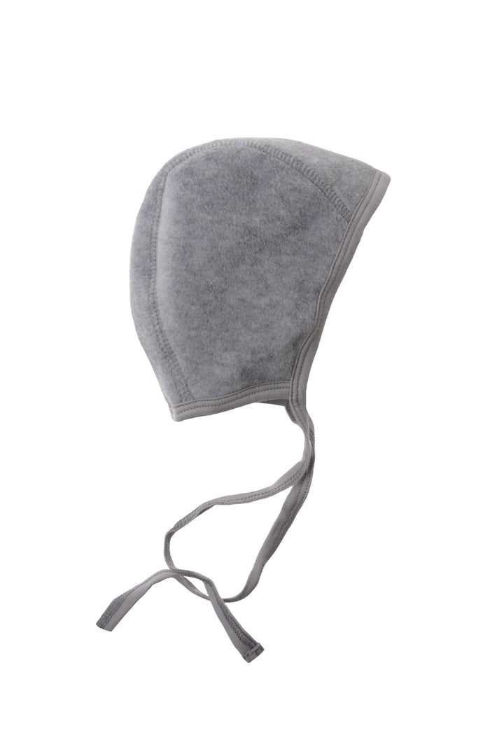 Bindemütze aus Fleece in Grau