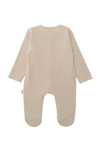 Rückseite Babyoverall in beige