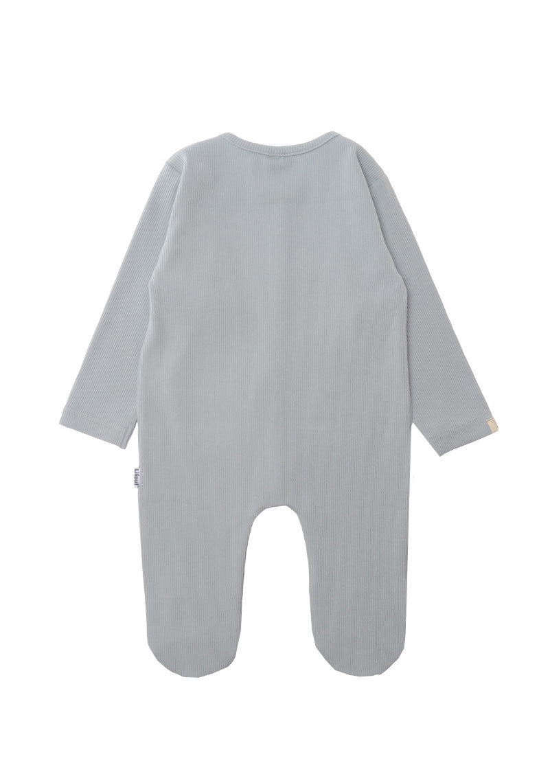 Rückseite Babyoverall in hellblau