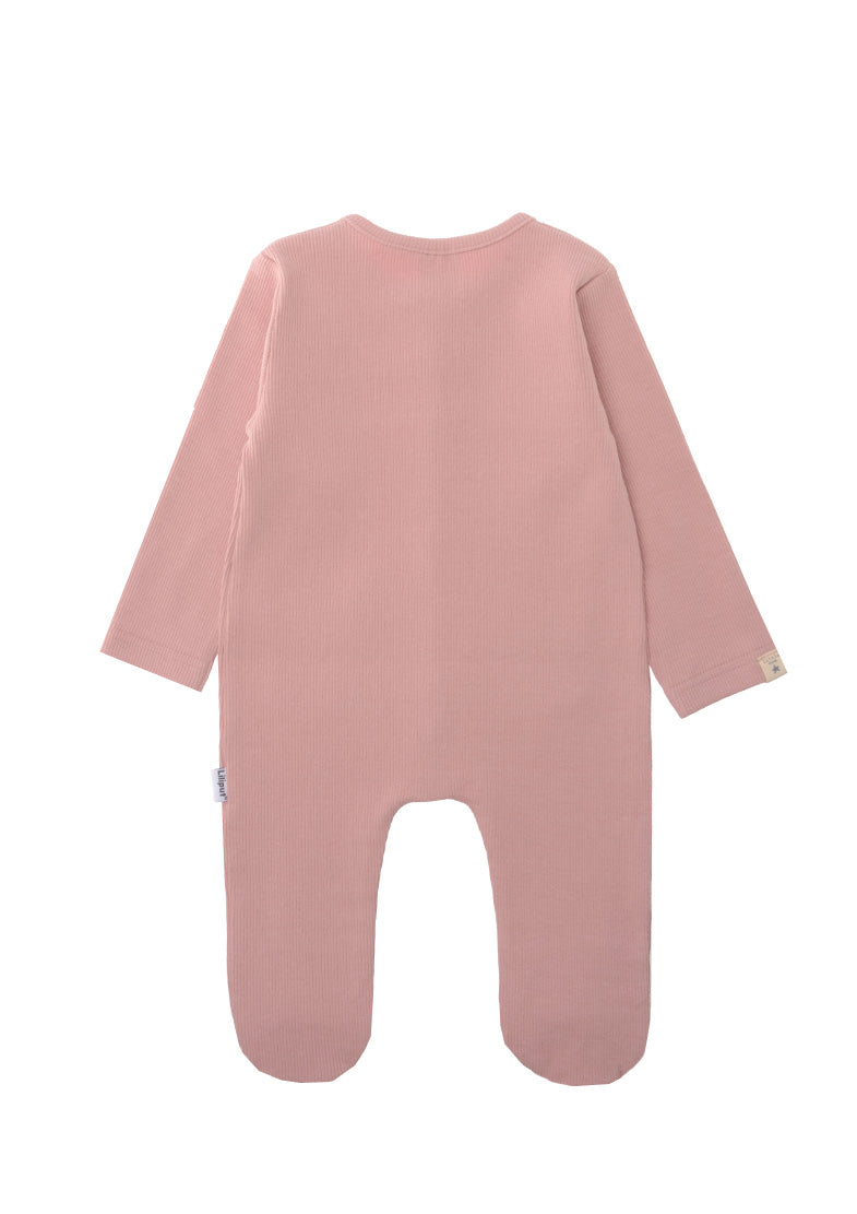 Rückseite Babyoverall in rosè