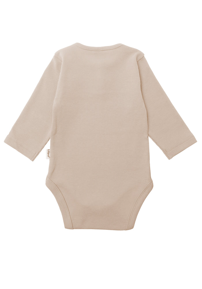 Rückseite Baby Rippbody in beige
