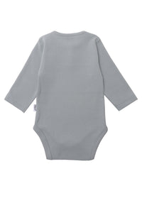 Rückseite Rippenbody in blau mit langem Arm