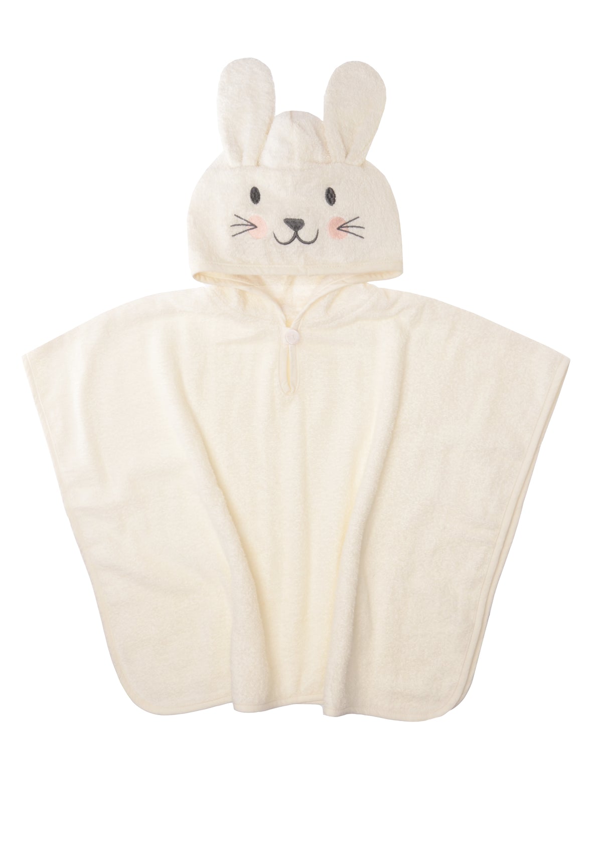 Badeponcho mit Hasen Ohren in ecru