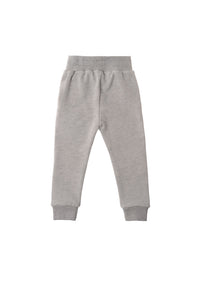 Rückseite minimalistische Jogginghose in grau melange