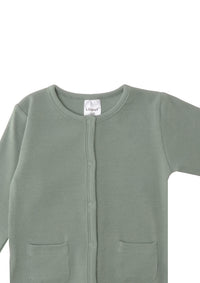 Detailfoto Babyoverall in schilf mit langem Arm