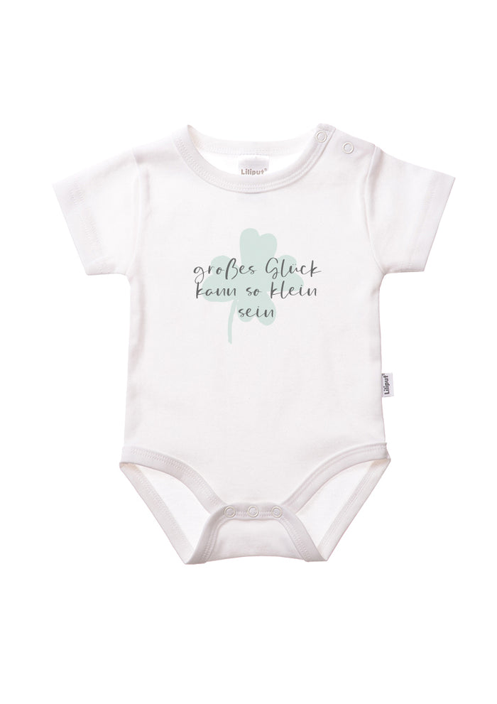 Shirtbody in weiß mit Glück