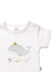 Shirtbody in weiß mit King of the ocean