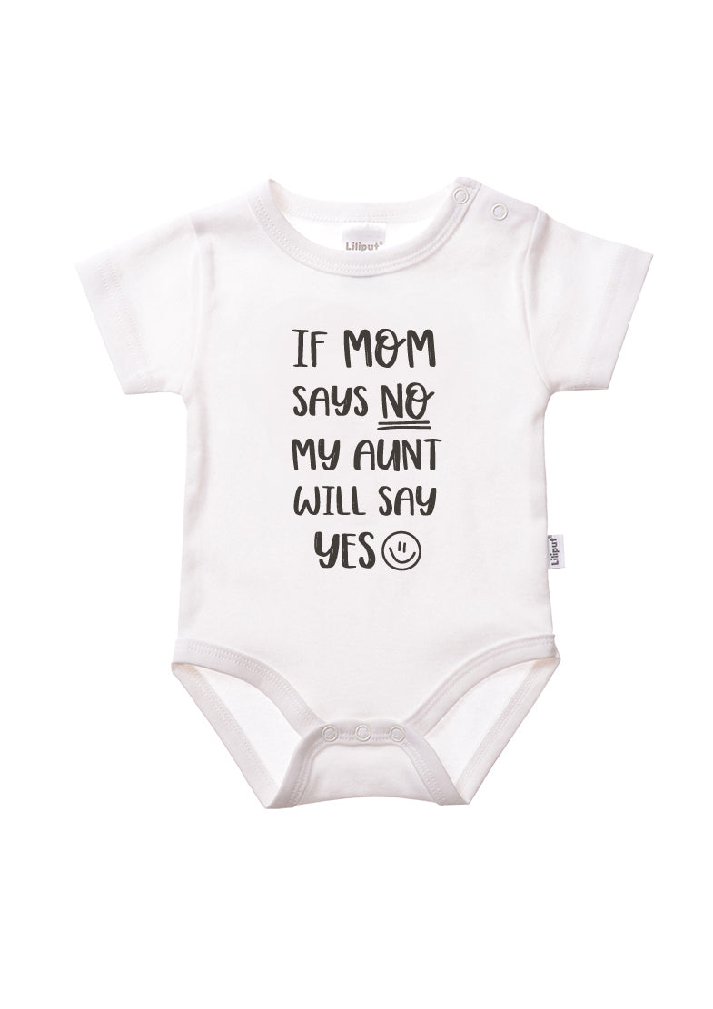 Shirtbody in weiß mit If Mom says no