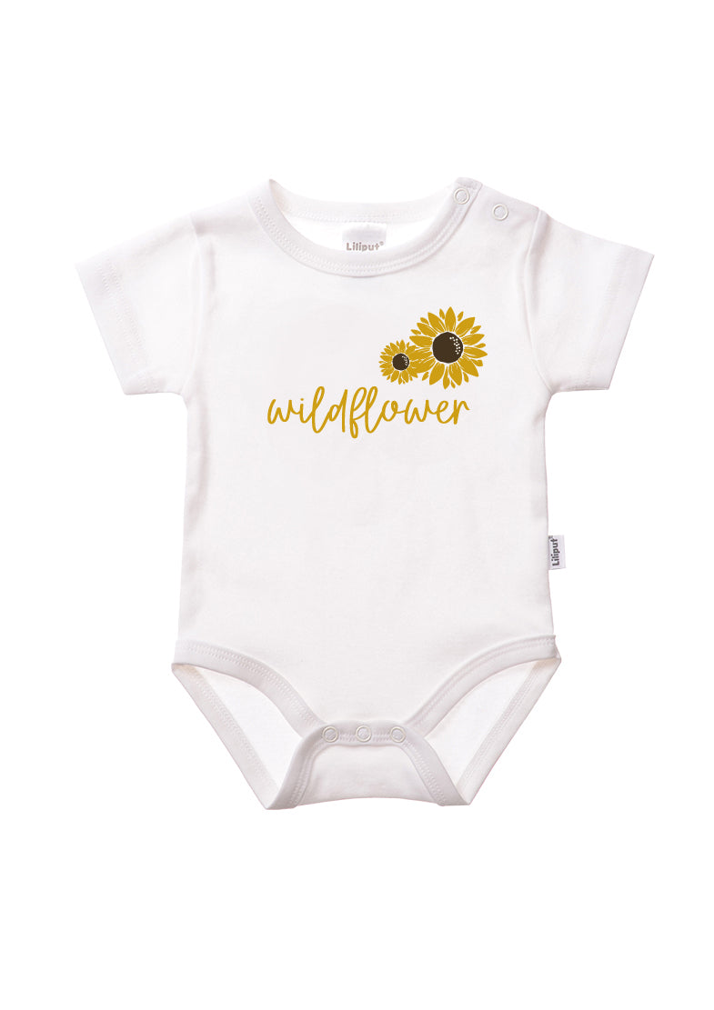 Shirtbody in weiß mit Aufdruck wildflower