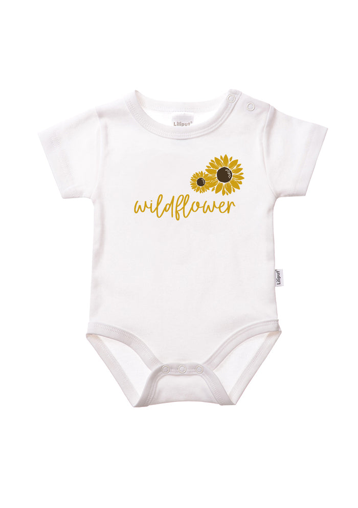 Shirtbody in weiß mit Aufdruck wildflower