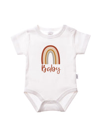 Shirtbody in weiß mit Regenbogen-Baby