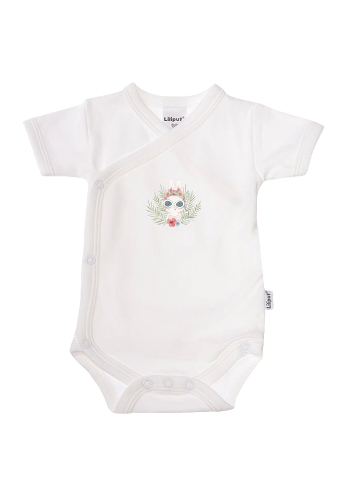 2er-Pack Kurzarm-Wickelbodys mit Tropical Bunny und Bear