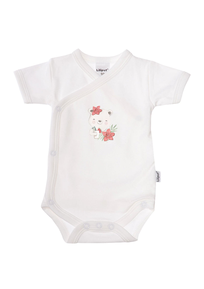 2er-Pack Kurzarm-Wickelbodys mit Tropical Bunny und Bear