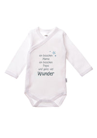 2er-Pack Langarm-Wickelbodys mit "Mummy Daddy Boy"