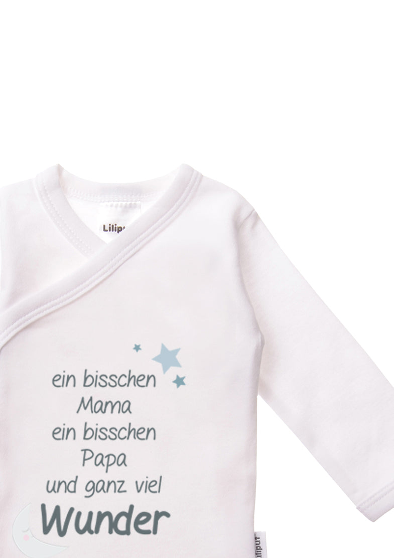2er-Pack Langarm-Wickelbodys mit "Mummy Daddy Boy"
